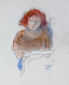 Woman with red hair